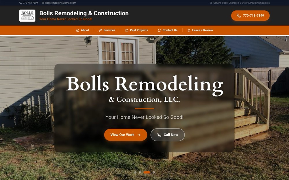 Bolls Remodeling & Construction website