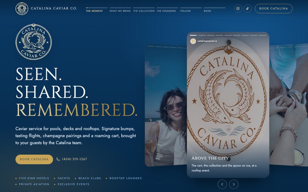 Catalina Caviar Co. website