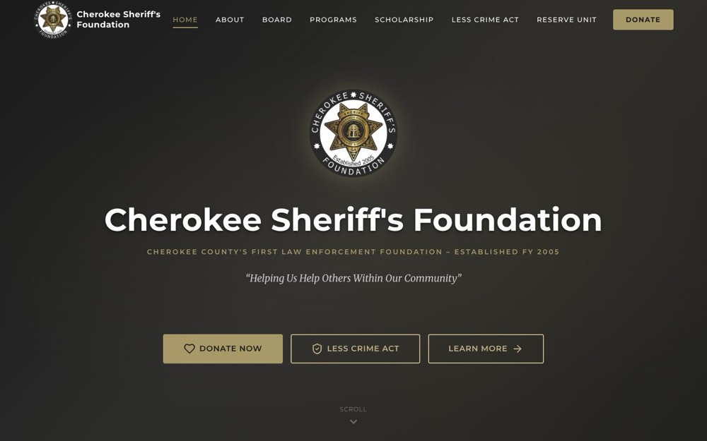 Cherokee Sheriff's Foundation website