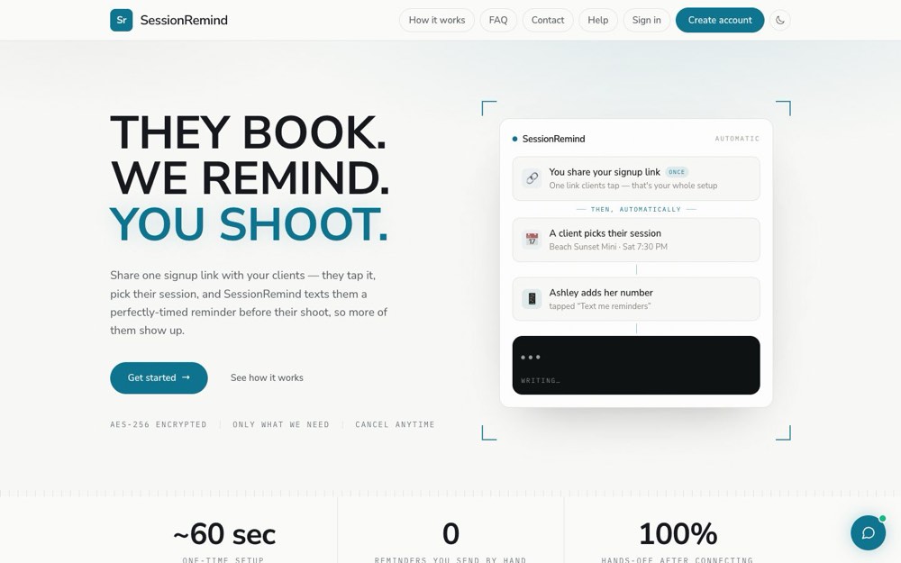 SessionRemind website