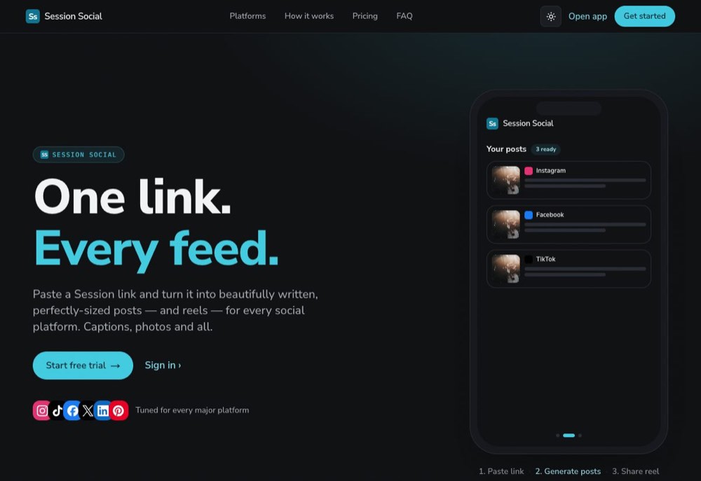 Session Social website