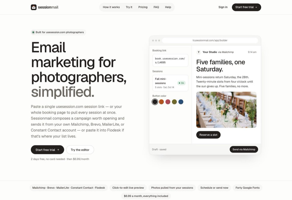 Sessionmail website