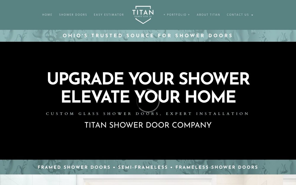 Titan Shower Doors website